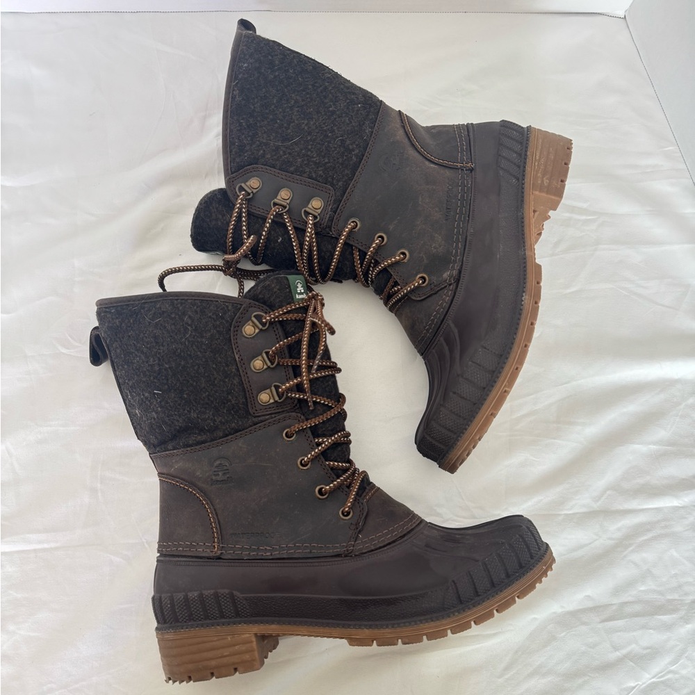 Kamik Women's Sienna 2 Winter Dark Brown Women's Brown Lace-Up Boots Size 8